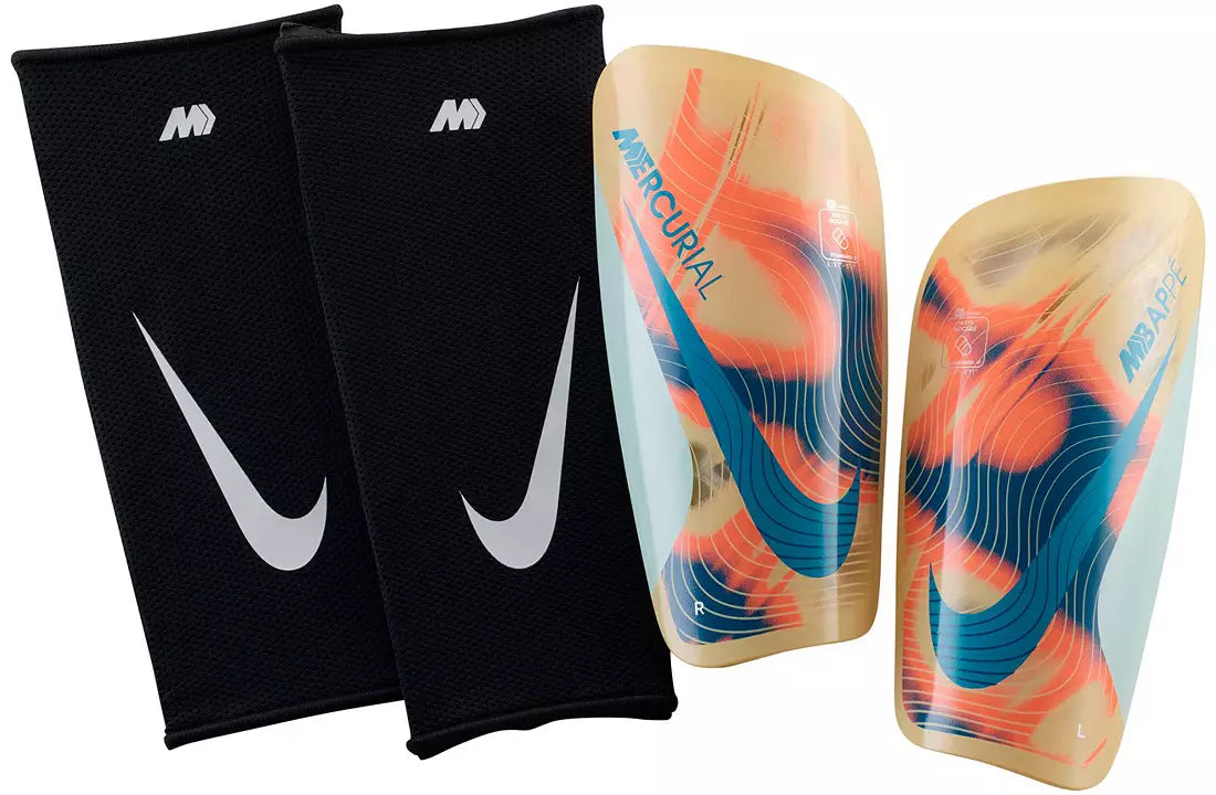 Nike Kylian Mbappe Mercurial Lite Shin Guard - Orange/Blue