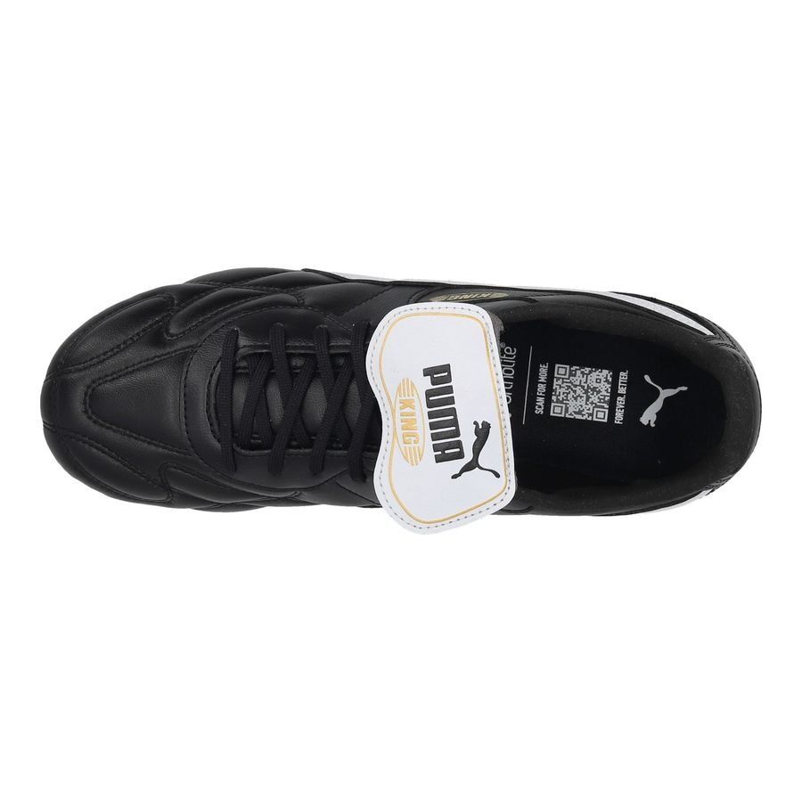 Puma King Top (K-BETTER) FG/AG Firm Ground Soccer Cleat - Black/White/Gold