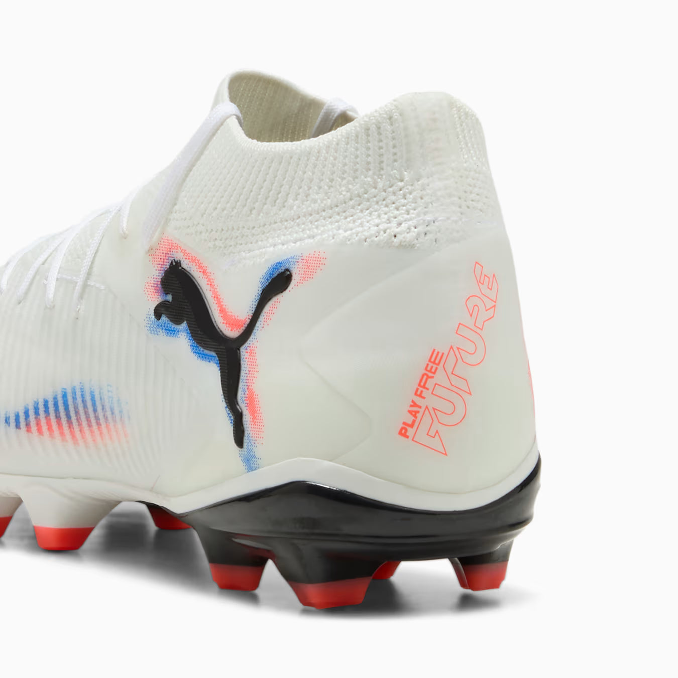 Puma Future 8 Pro FG/AG Firm Ground Soccer Cleat - White/Black/Glowing Red