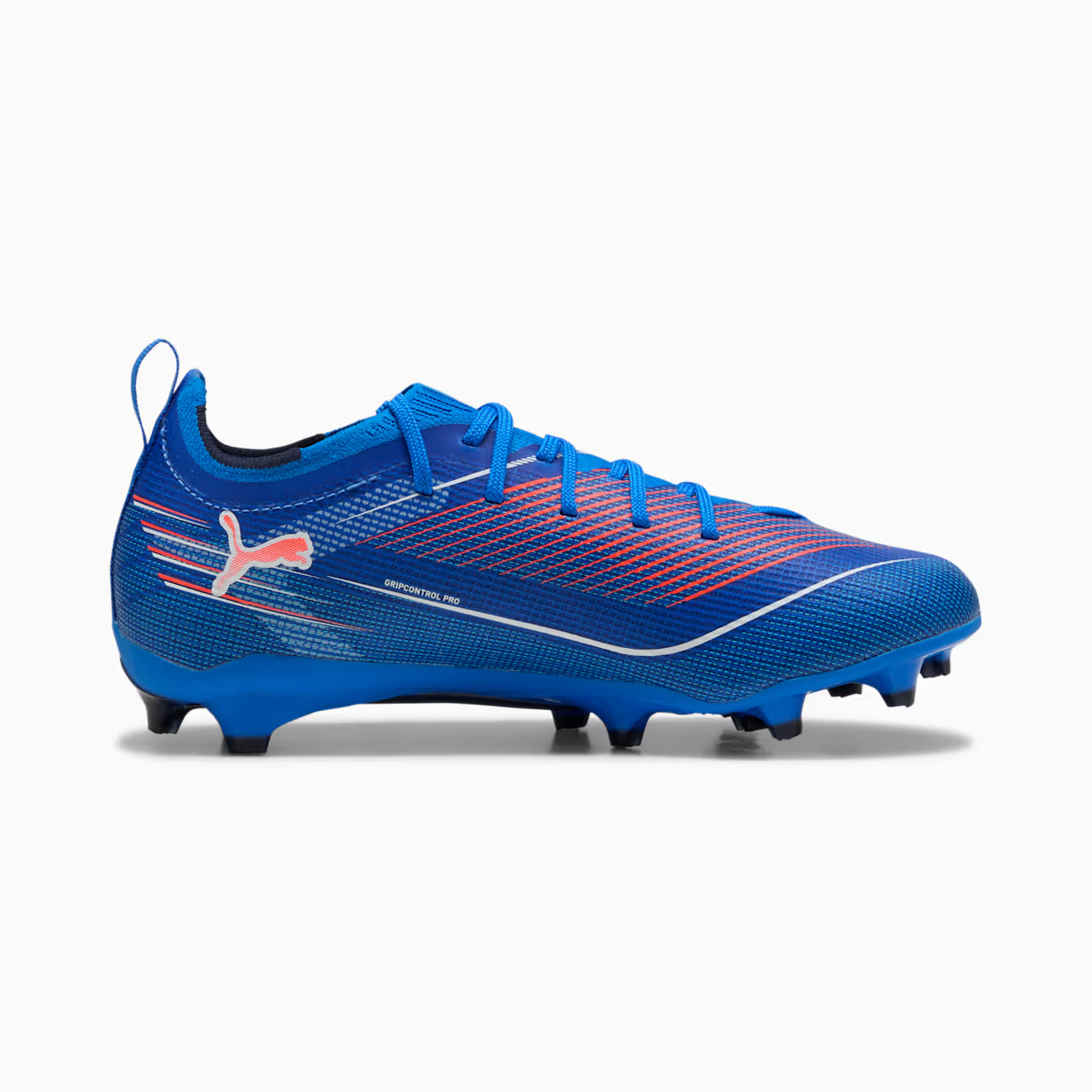 Puma Junior Ultra 6 Pro FG/AG Firm Ground Soccer Cleat - Ultra Blue/White/Glowing Red