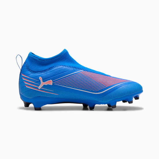 Puma Junior Ultra 6 Match+ LL FG/AG Firm Ground Soccer Cleat - Ultra Blue/White/Glowing Red