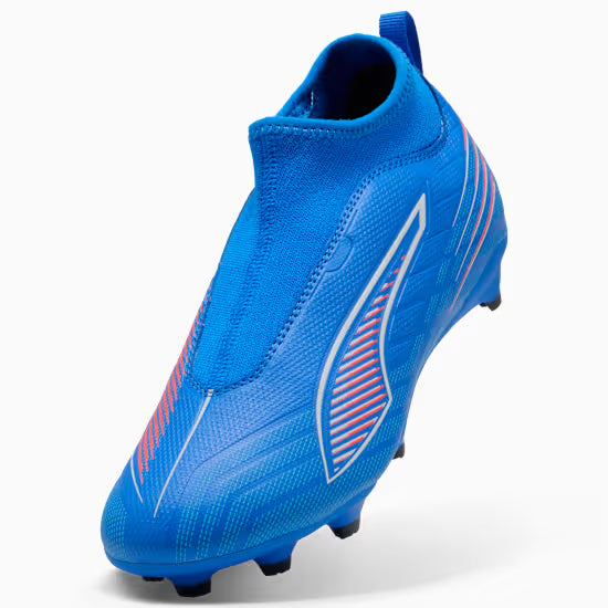 Puma Junior Ultra 6 Match+ LL FG/AG Firm Ground Soccer Cleat - Ultra Blue/White/Glowing Red