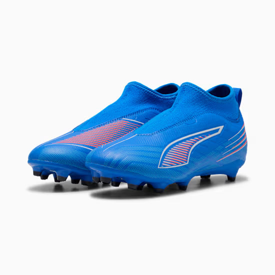 Puma Junior Ultra 6 Match+ LL FG/AG Firm Ground Soccer Cleat - Ultra Blue/White/Glowing Red
