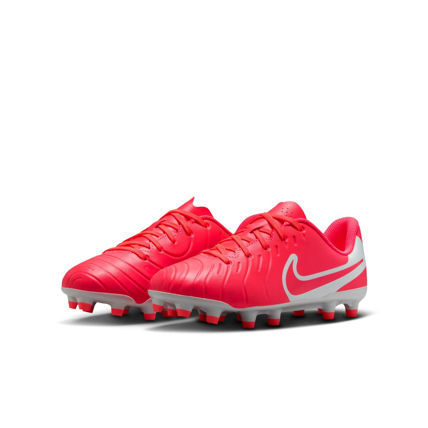 Nike Junior Tiempo Legend 10 Club FG Firm Ground Soccer Cleat - Hot Lava/White