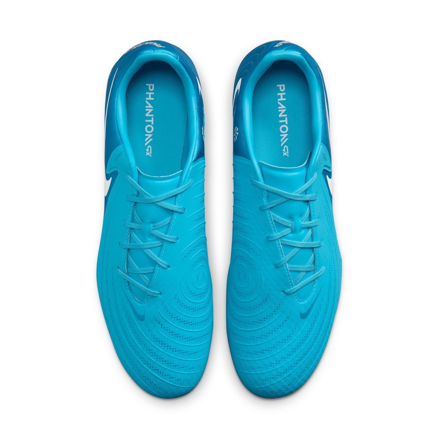 Nike Phantom GX 2 Academy FG Firm Ground Soccer Cleat - Blue Fury/White