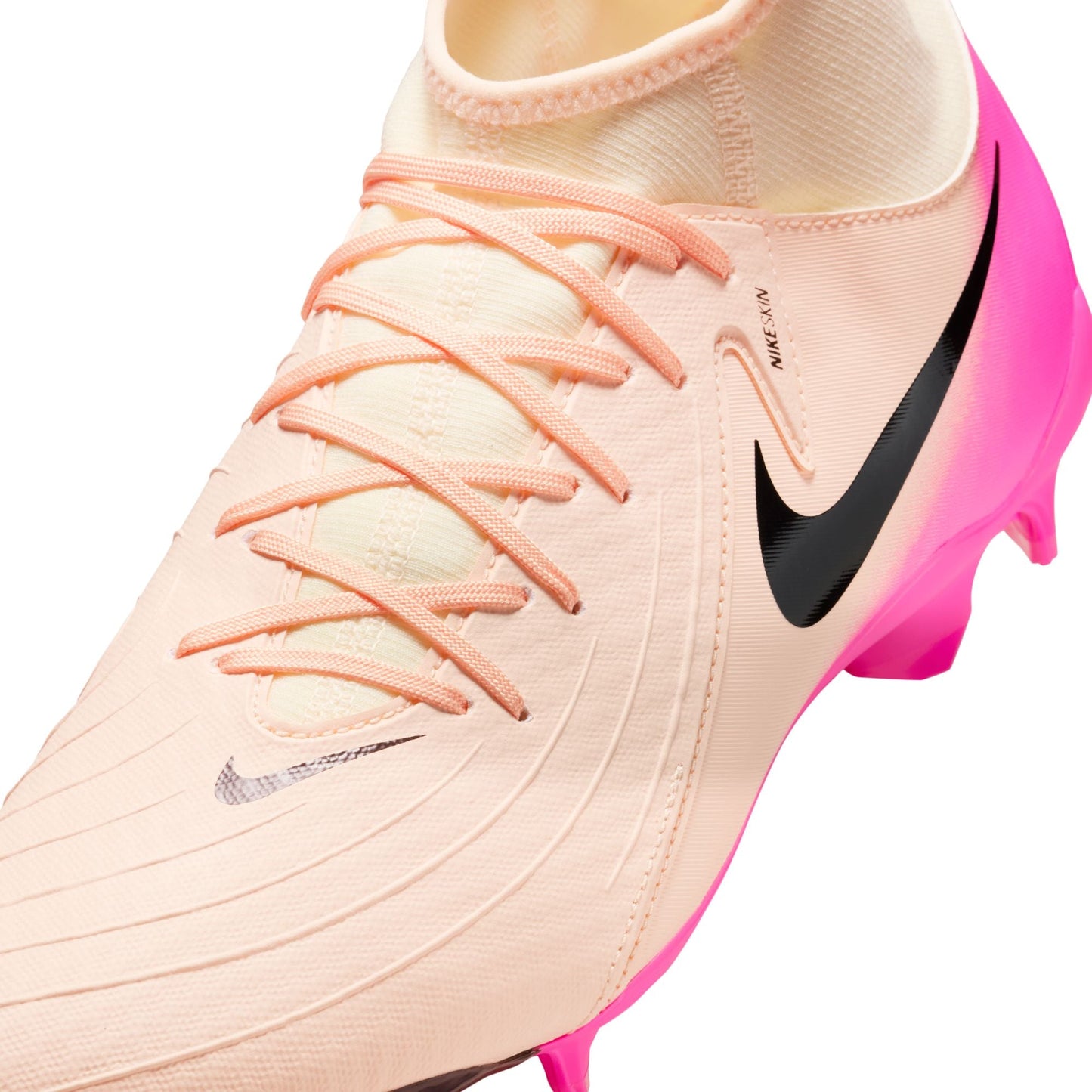 Nike Phantom Luna 2 Academy FG Firm Ground Soccer Cleat - Crimson Tint/Black/Pink Blast