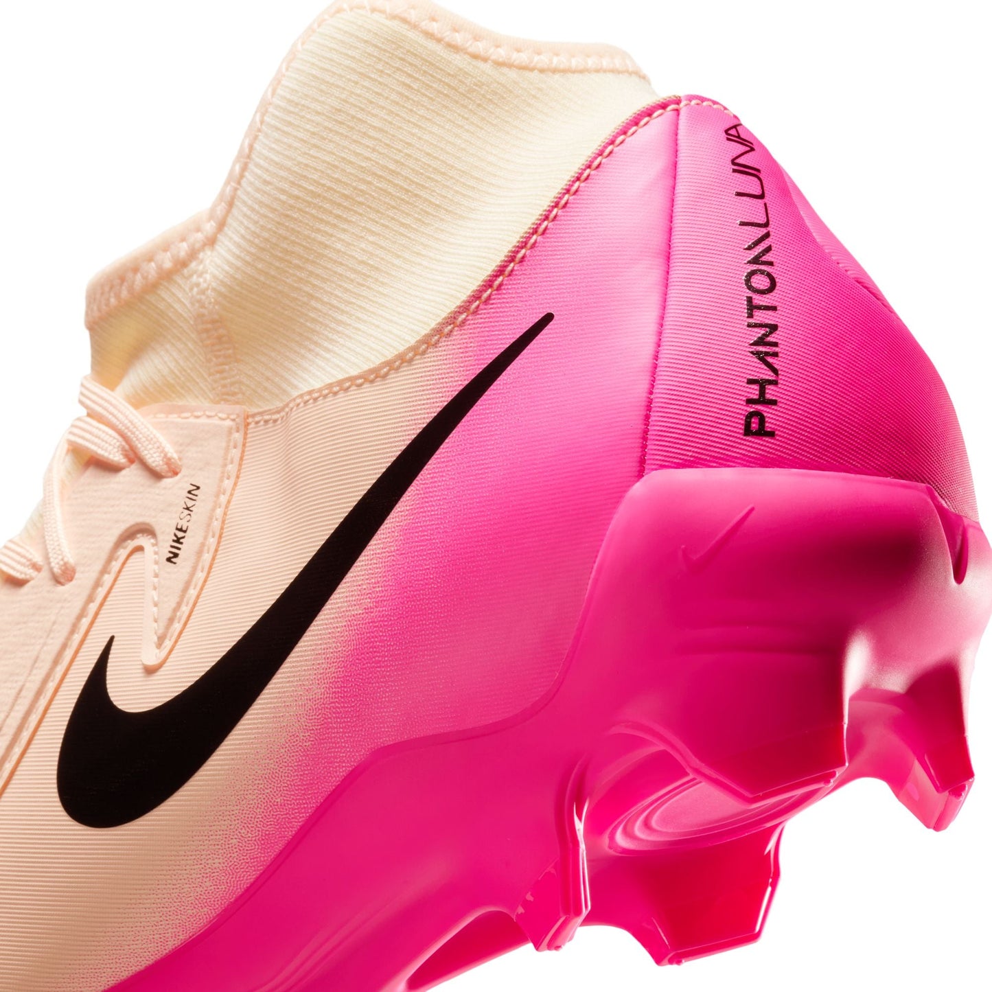 Nike Phantom Luna 2 Academy FG Firm Ground Soccer Cleat - Crimson Tint/Black/Pink Blast