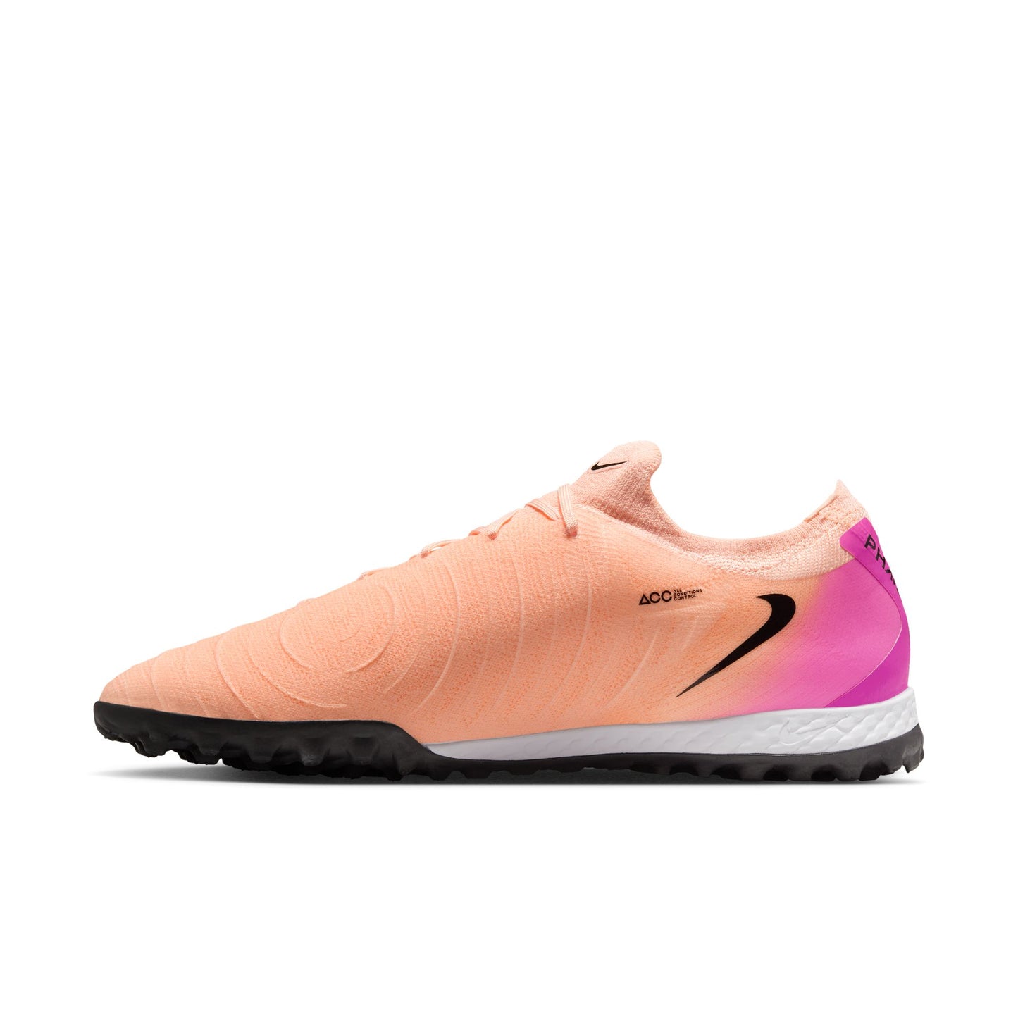 Nike Phantom GX 2 Pro TF Turf Soccer Cleat - Crimson Tint/Black/Pink-Blast