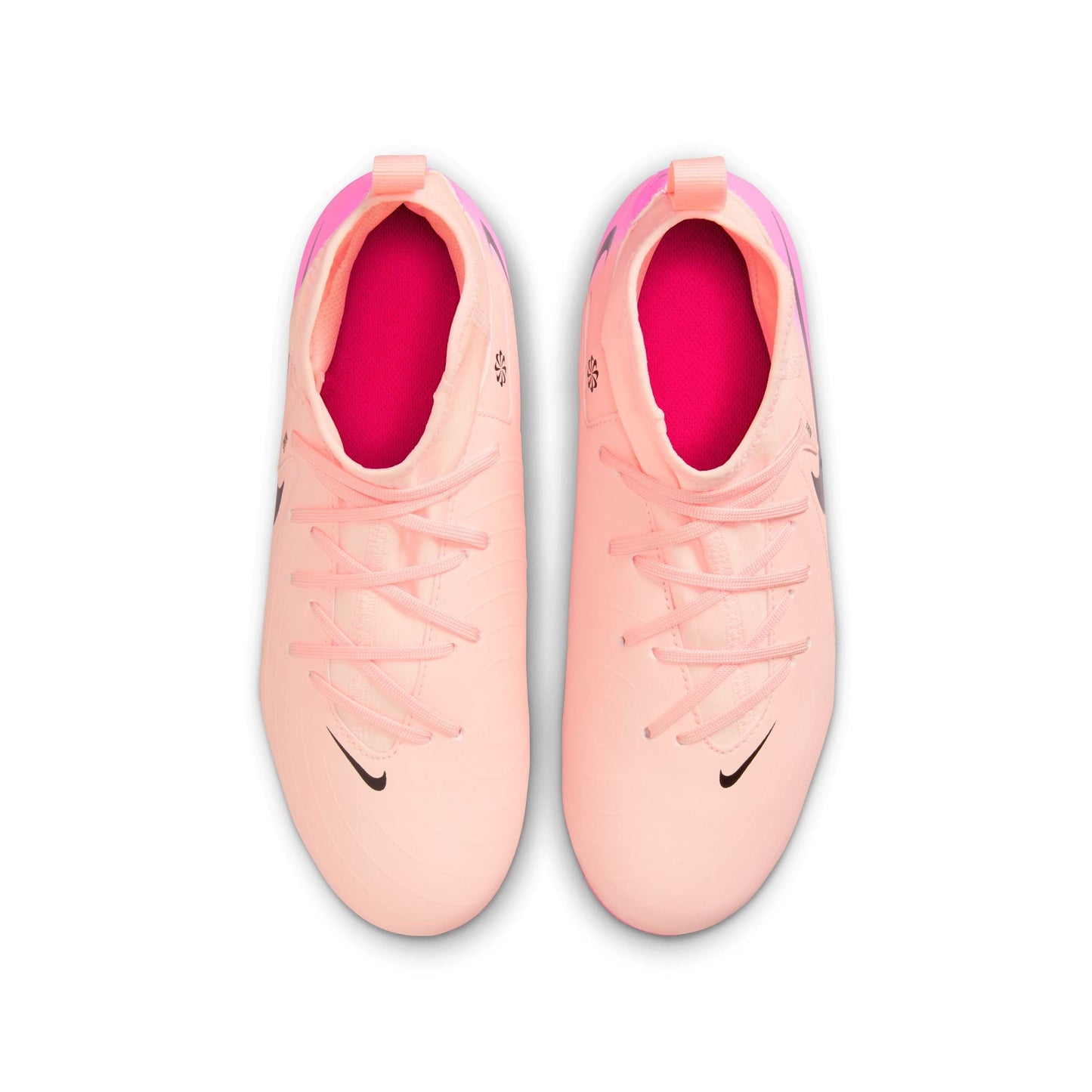 Nike Junior Phantom Luna II Academy FG Firm Ground Soccer Cleat - Crimson Tint/Black/Pink Blast