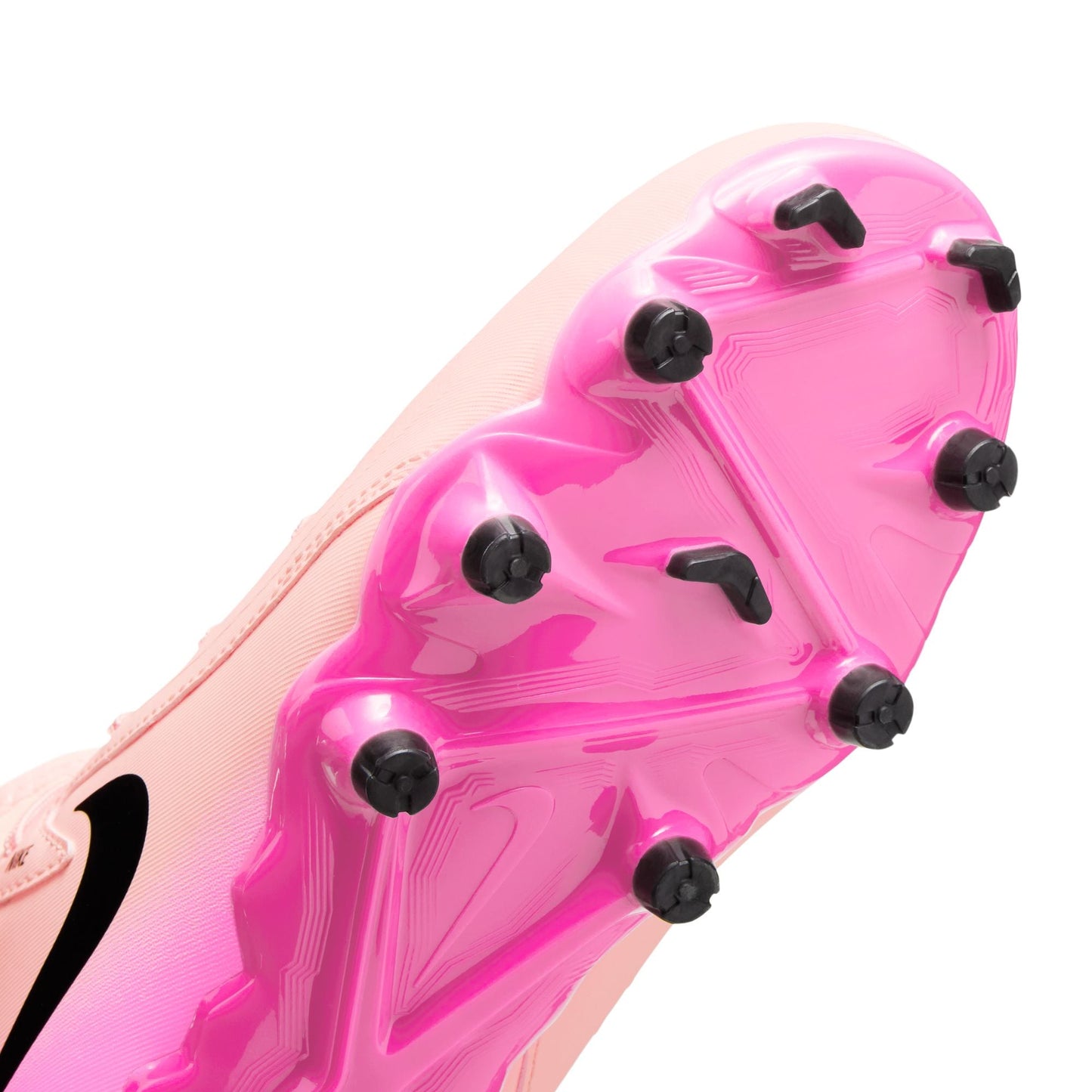 Nike Junior Phantom Luna II Academy FG Firm Ground Soccer Cleat - Crimson Tint/Black/Pink Blast
