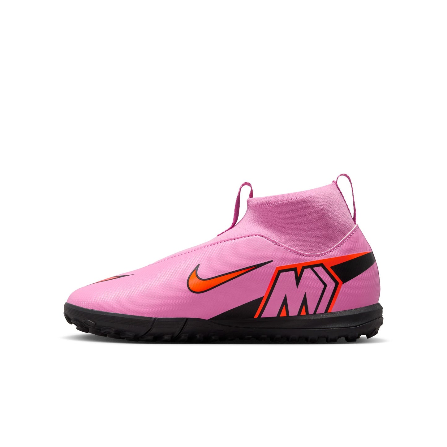 Nike Junior Zoom Mercurial Superfly 10 Academy TF Turf Soccer Cleat - Magic Flamingo/Black/ Crimson