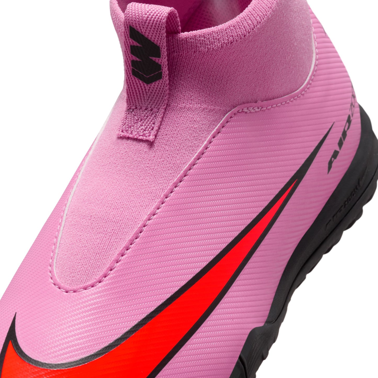 Nike Junior Zoom Mercurial Superfly 10 Academy TF Turf Soccer Cleat - Magic Flamingo/Black/ Crimson
