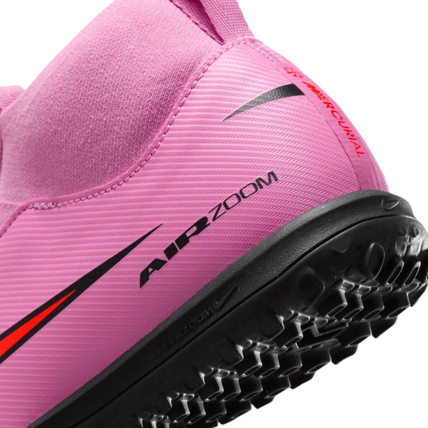 Nike Junior Zoom Mercurial Superfly 10 Academy TF Turf Soccer Cleat - Magic Flamingo/Black/ Crimson