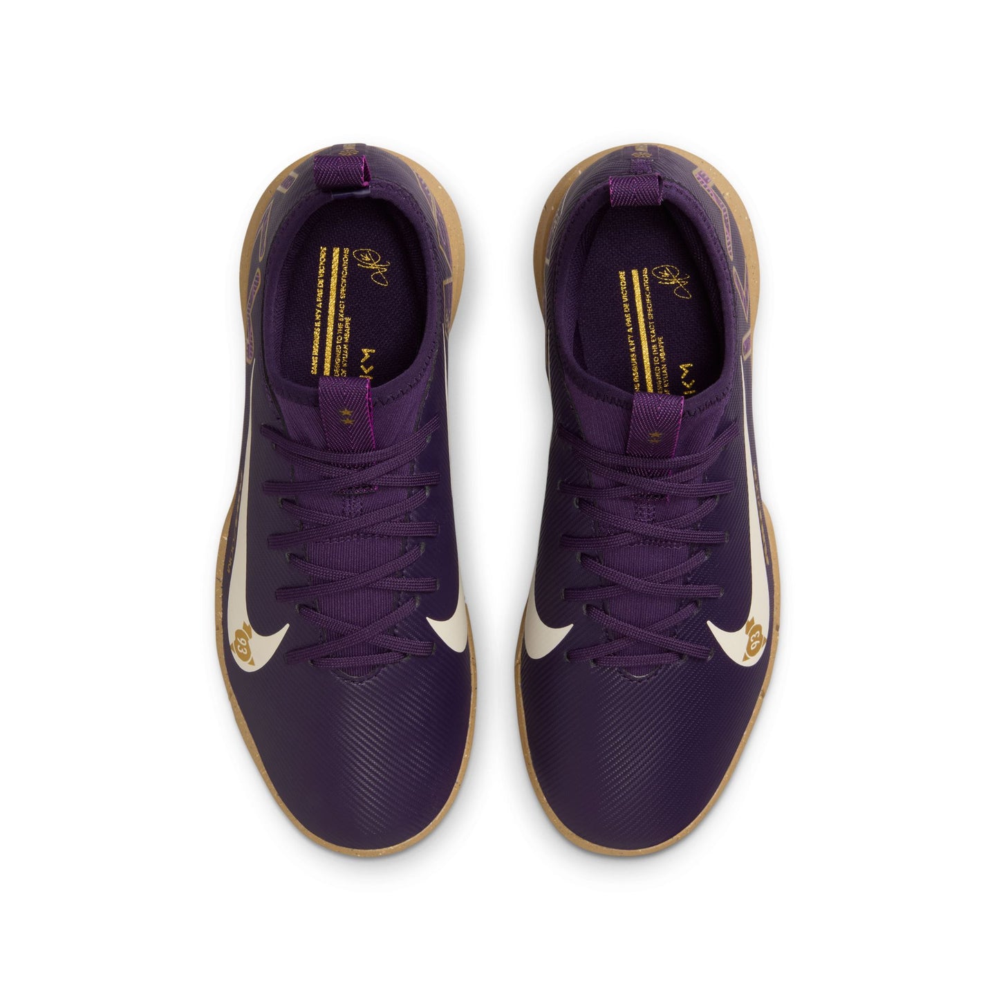 Nike Junior "Kylian Mbappe" Mercurial Vapor16 Academy IC Indoor Soccer Shoe - Grand Purple/Pale Ivory