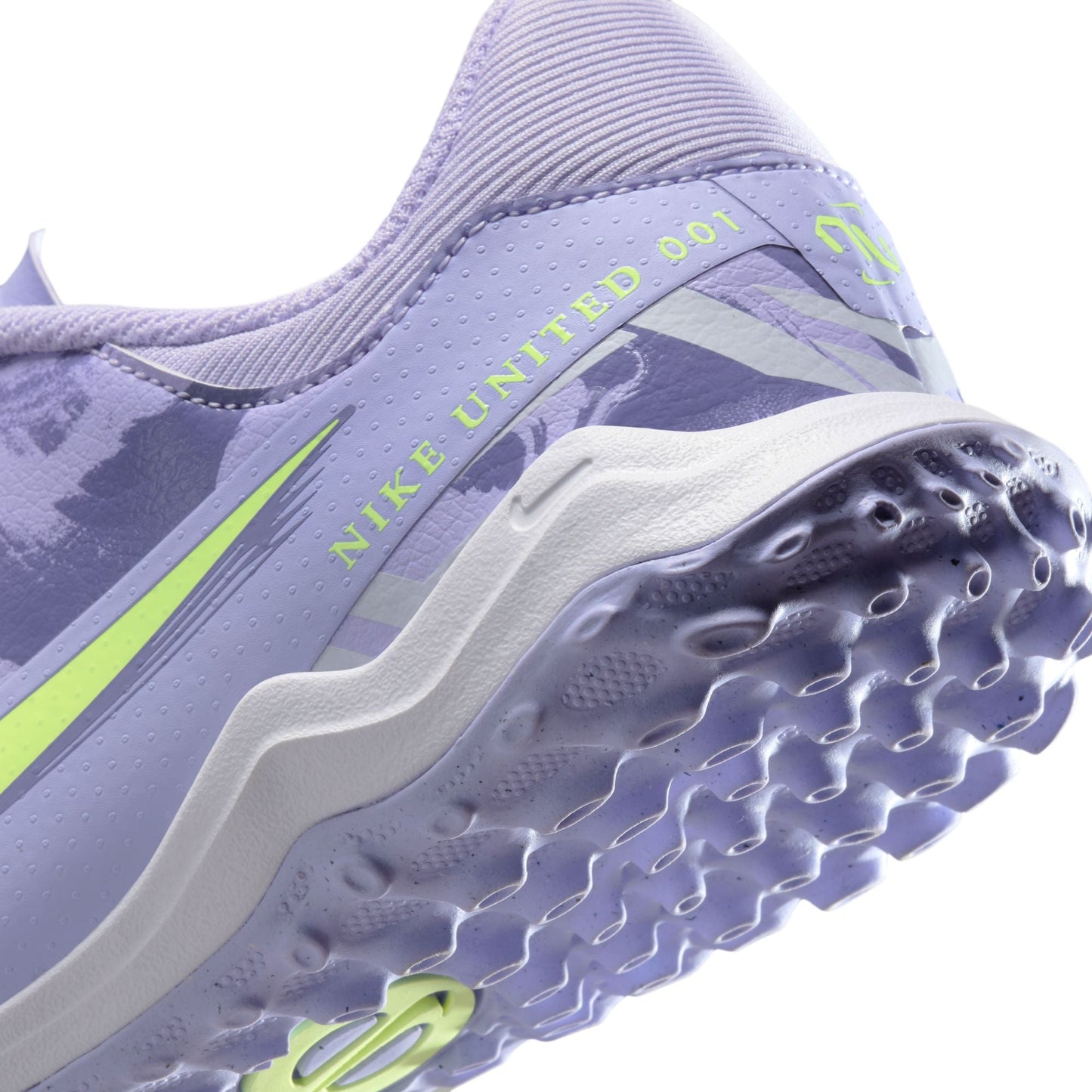 Nike United Junior Tiempo Legend 10 Academy TF Turf Soccer Cleat - Purple Agate/Barely Volt