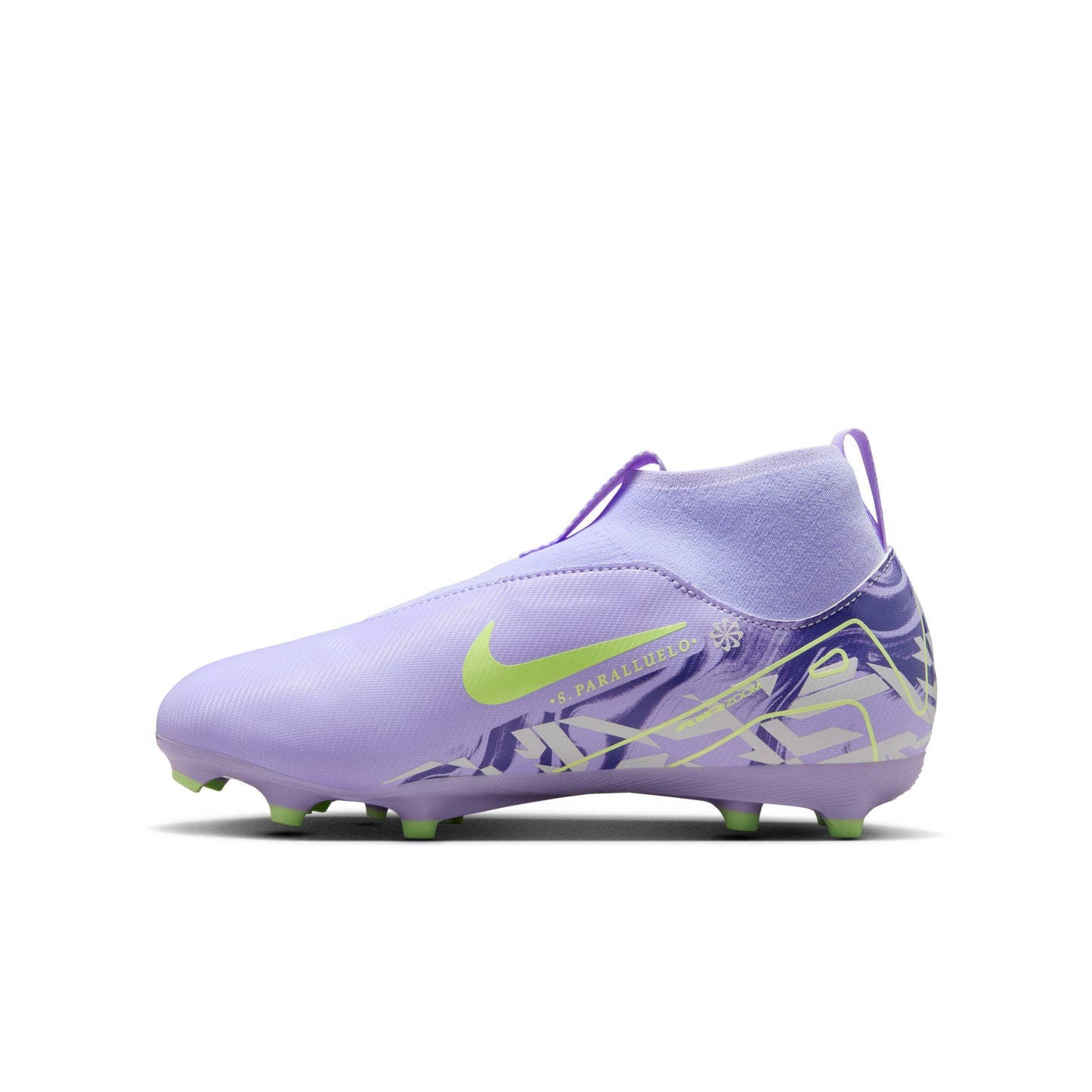 Nike United Junior Mercurial Superfly 10 FG Firm Ground Soccer Cleat - Purple Agate/Barely Volt