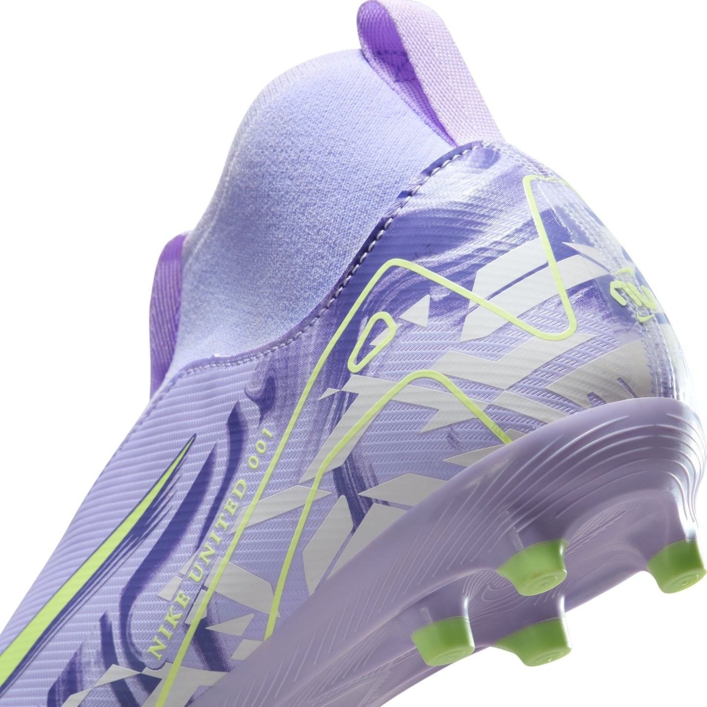 Nike United Junior Mercurial Superfly 10 FG Firm Ground Soccer Cleat - Purple Agate/Barely Volt