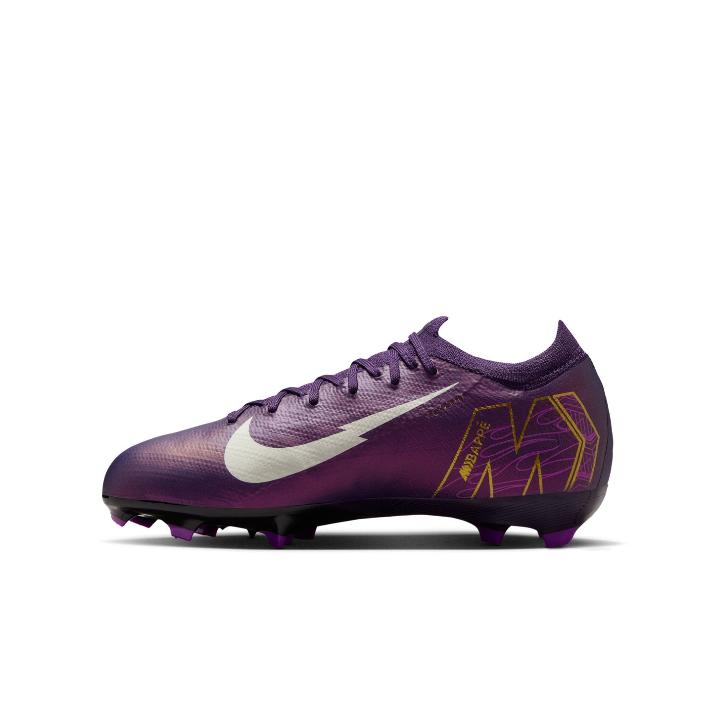 Nike Junior "Kylian Mbappe" Mercurial Vapor Pro FG Firm Ground Soccer Cleat - Grand Purple/Pale Ivory