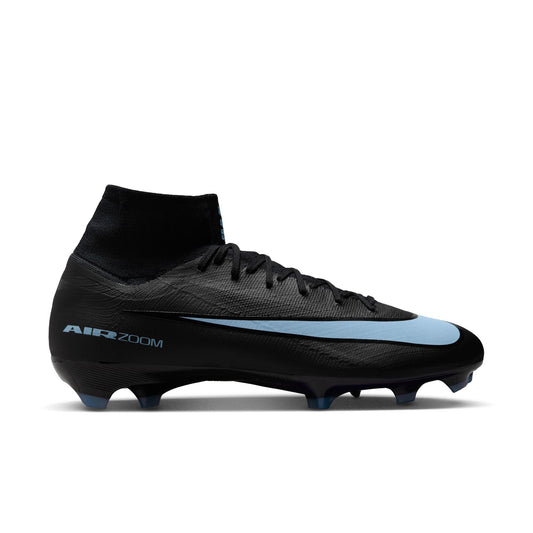 Nike Mercurial Superfly 10 Pro FG Firm Ground Soccer Cleat - Black/Ice Blue