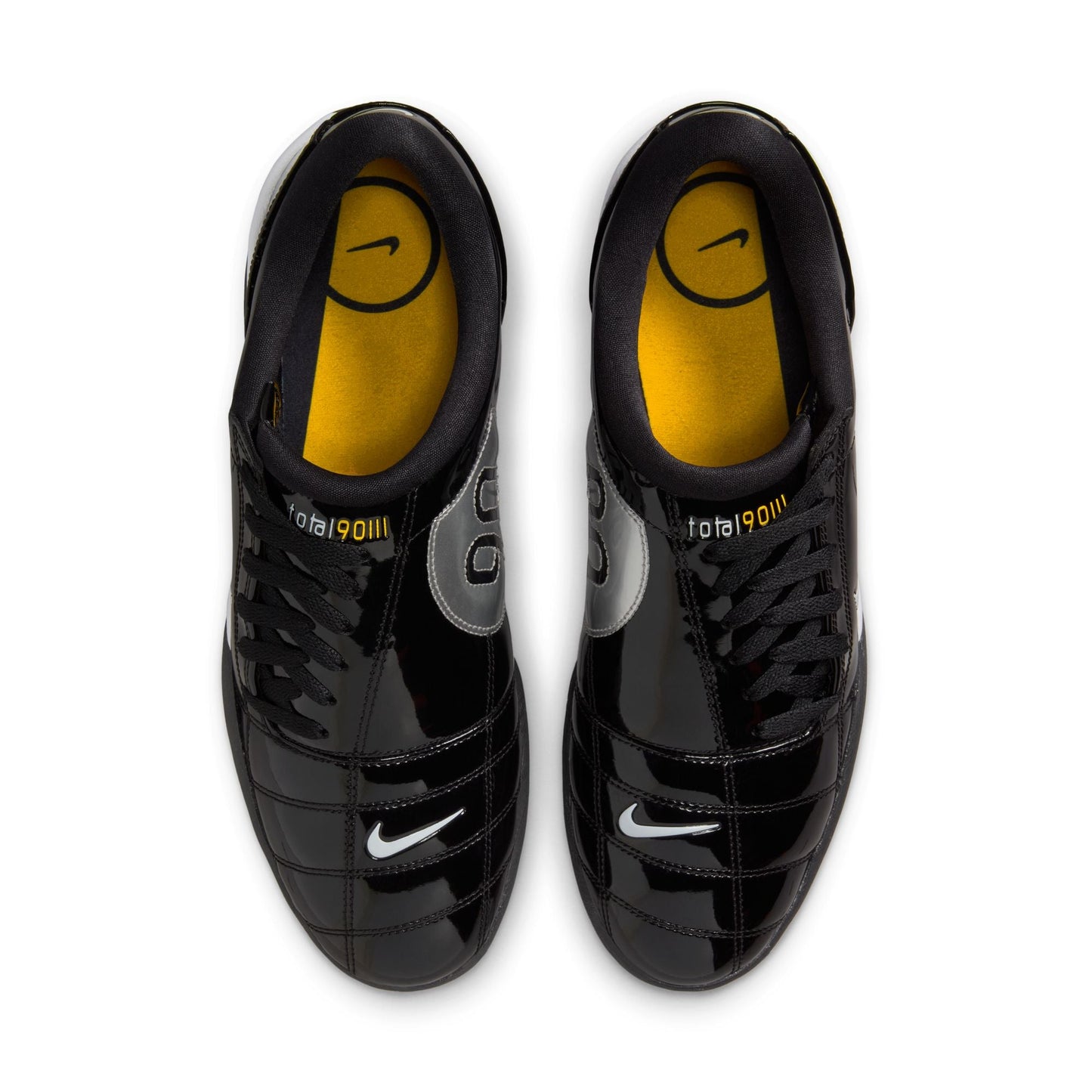 Nike T90 SP Indoor Soccer Shoe - Black/White/Metallic Silver