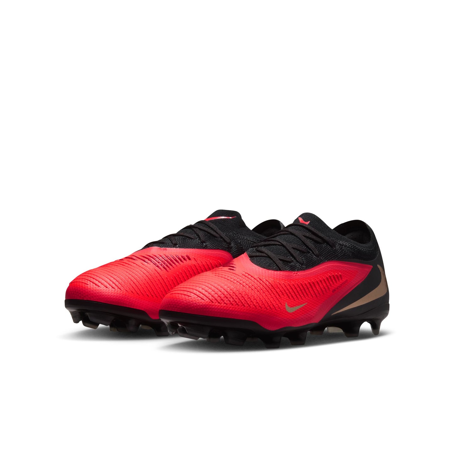 Nike Junior Phantom 6 Low Pro FG Firm Ground Soccer Cleat - Bright Crimson/Black/Bright Crimson