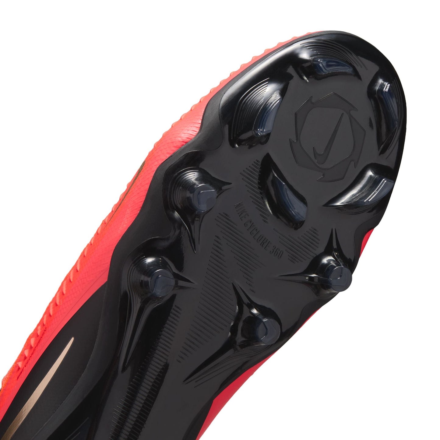 Nike Phantom 6 High Pro FG Firm Ground Soccer Cleats - Bright Crimson/Blur Black