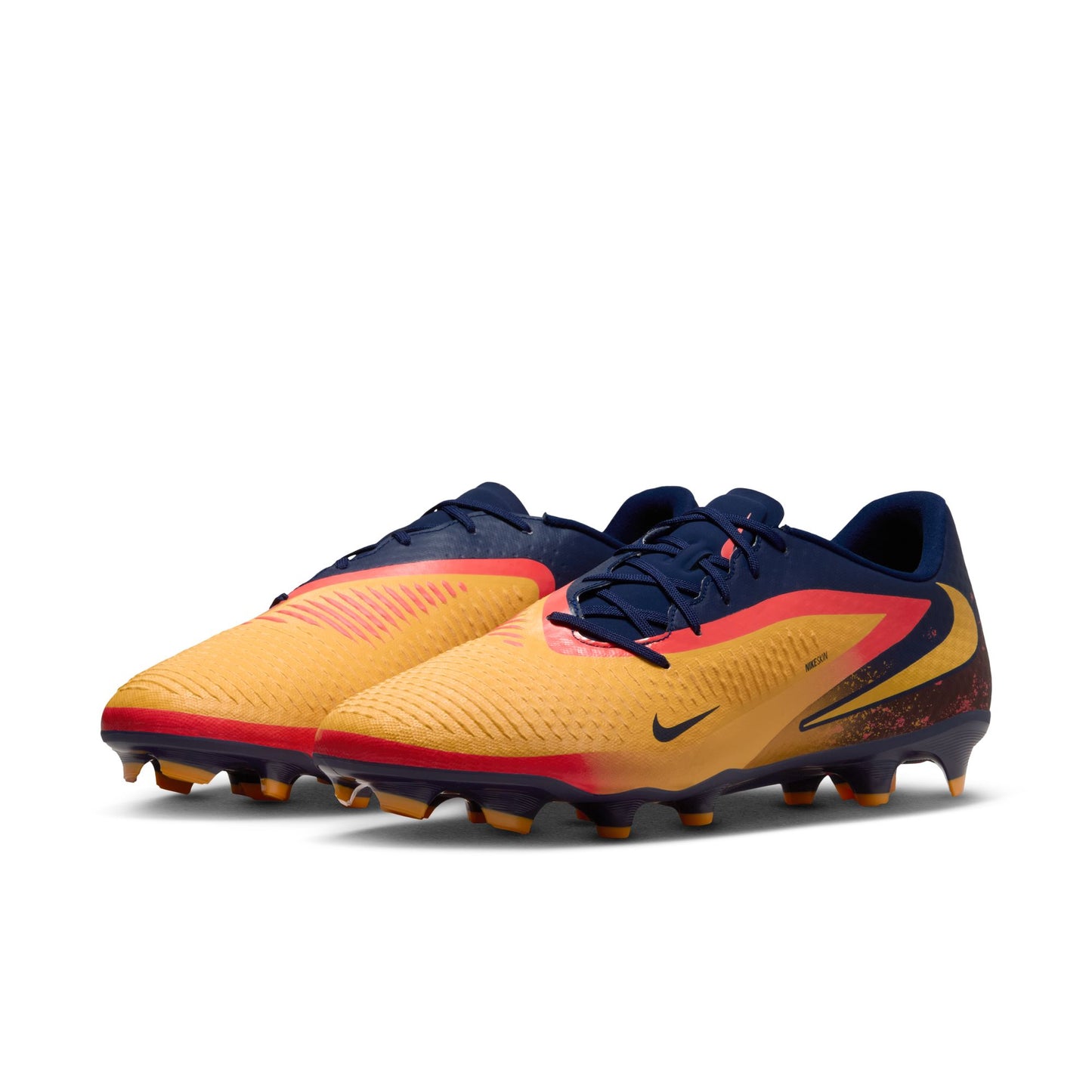 Nike Phantom 6 Low Academy FG "Erling Haaland" Firm Ground Soccer Cleats- Laser Orange/Lemon Venom/Blue Void