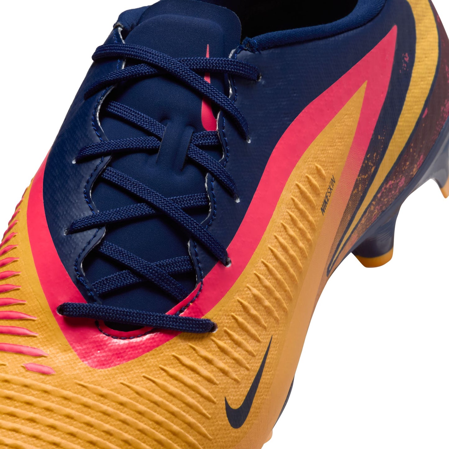 Nike Phantom 6 Low Academy FG "Erling Haaland" Firm Ground Soccer Cleats- Laser Orange/Lemon Venom/Blue Void