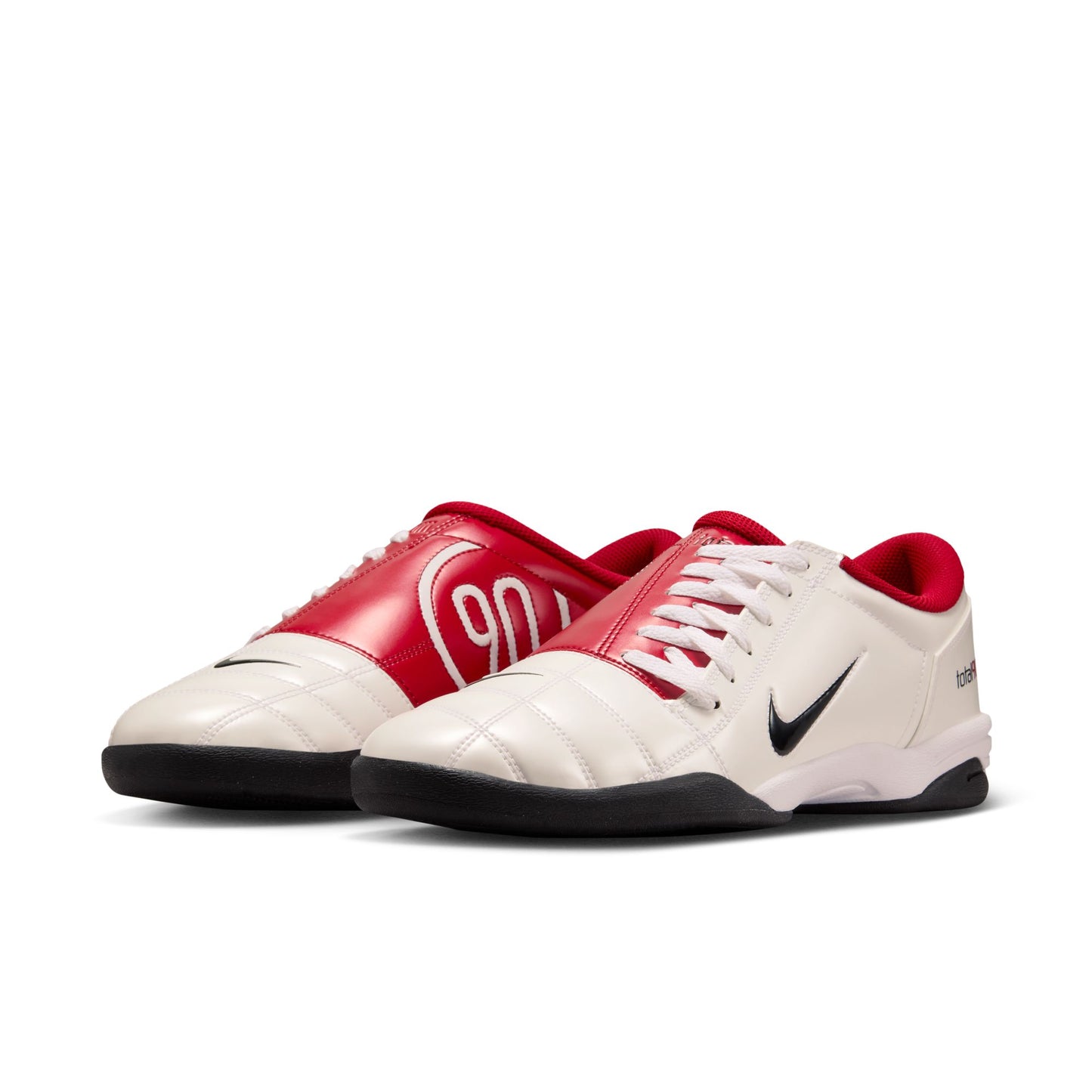 Nike T90 SP Indoor Soccer Shoe - White/Black-Gym Red