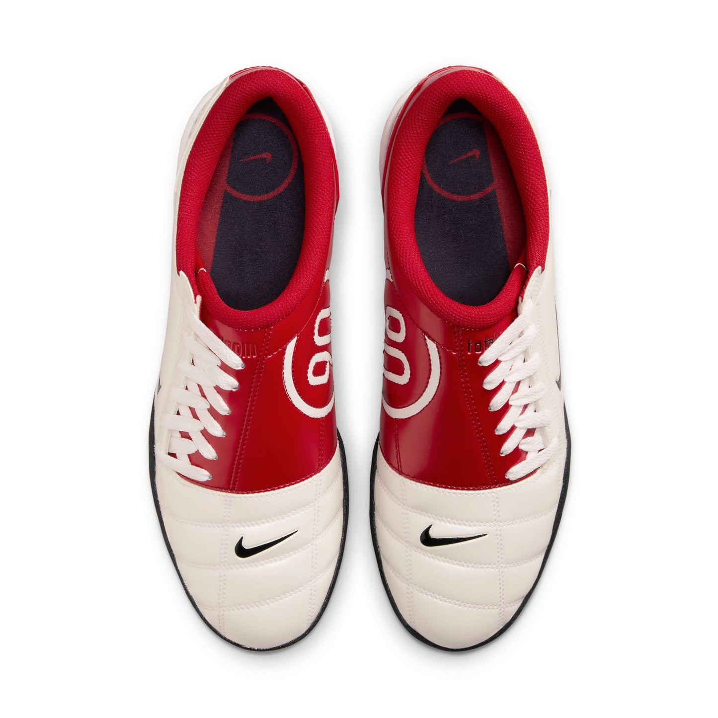Nike T90 SP Indoor Soccer Shoe - White/Black-Gym Red