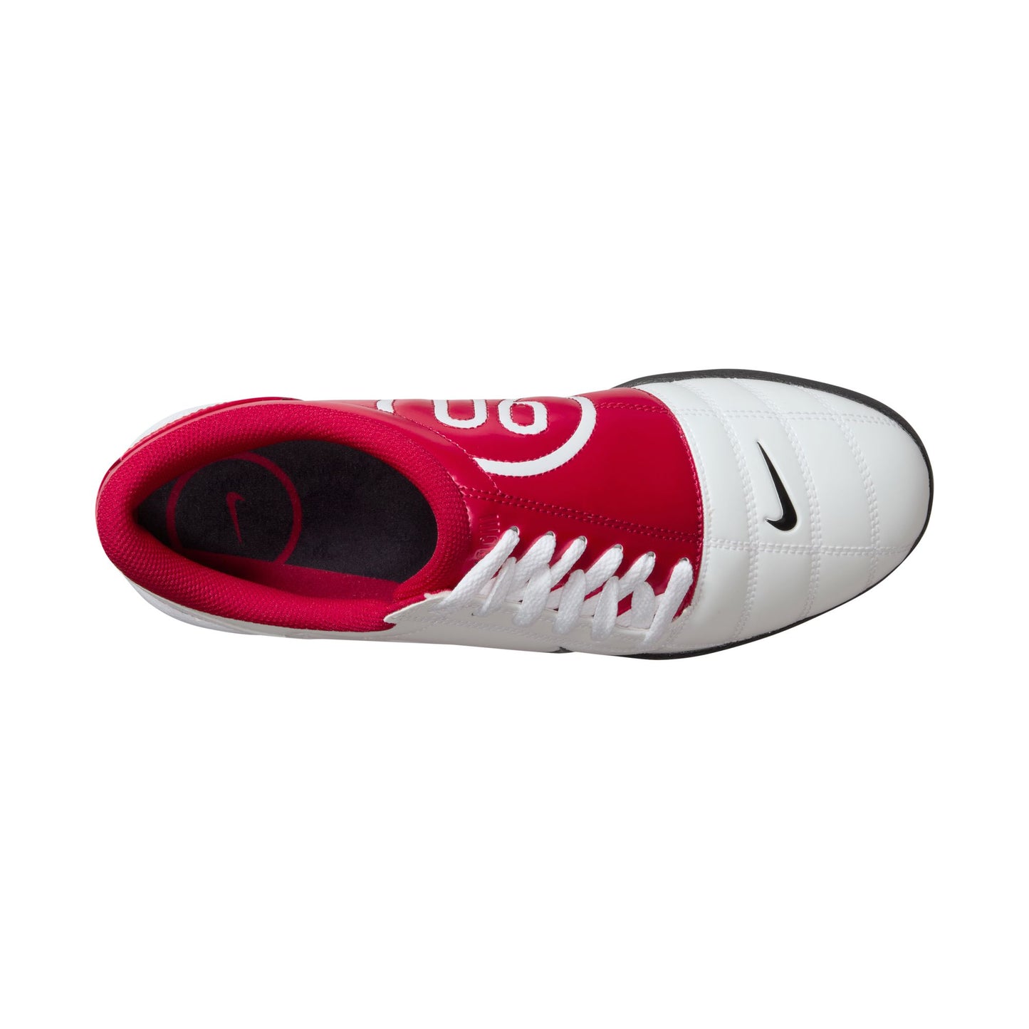 Nike T90 SP Indoor Soccer Shoe - White/Black-Gym Red
