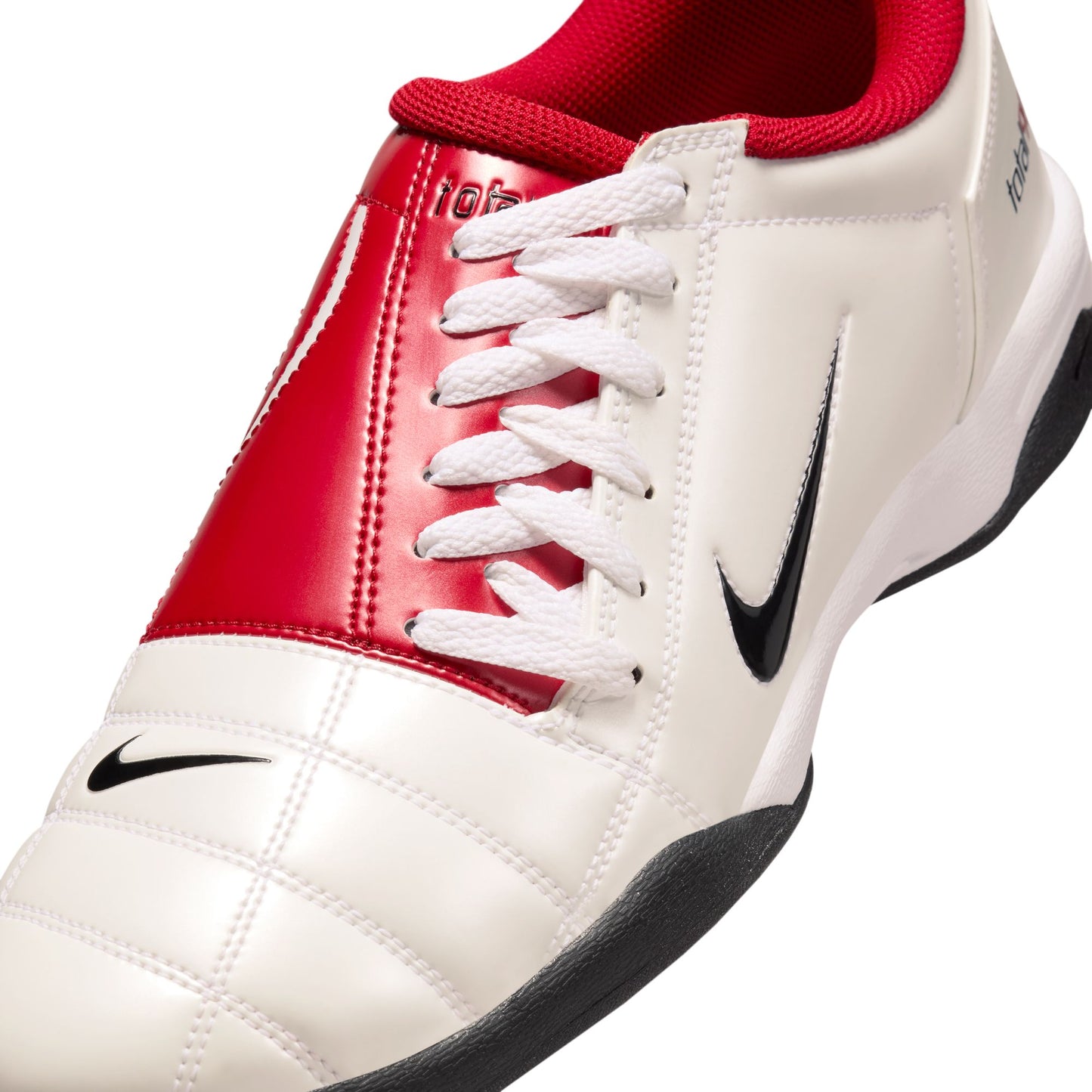 Nike T90 SP Indoor Soccer Shoe - White/Black-Gym Red