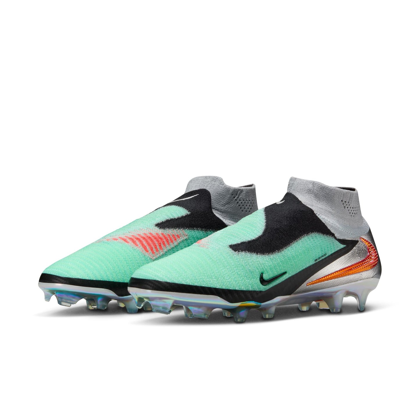Nike Phantom 6 High Elite FG/MG Soccer Cleat - Chrome/Black