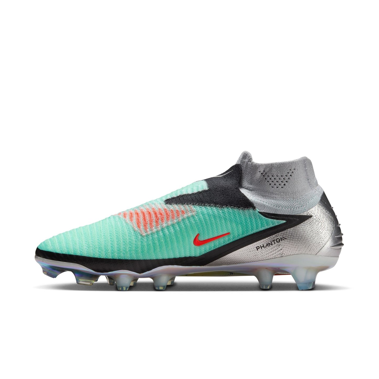 Nike Phantom 6 High Elite FG/MG Soccer Cleat - Chrome/Black