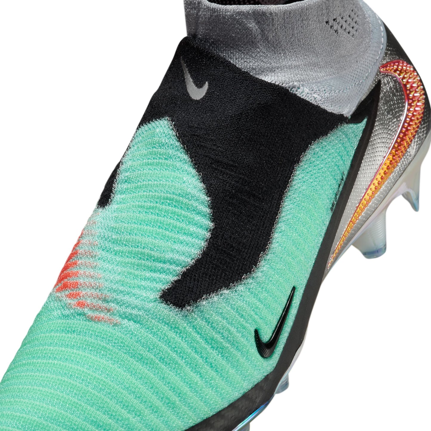 Nike Phantom 6 High Elite FG/MG Soccer Cleat - Chrome/Black