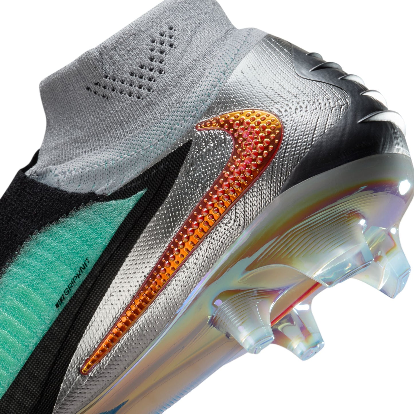 Nike Phantom 6 High Elite FG/MG Soccer Cleat - Chrome/Black