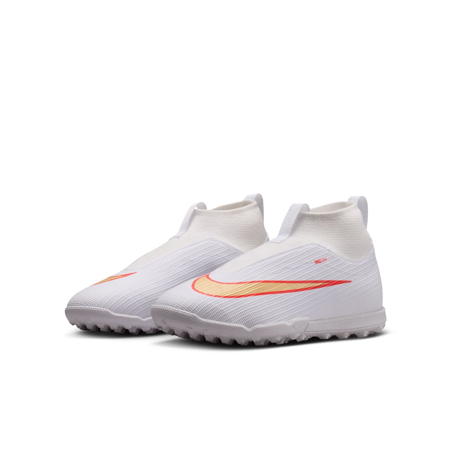 Nike Junior Mercurial Superfly 11 Academy TF Turf Soccer Cleat - White/Blur/Bright Crimson