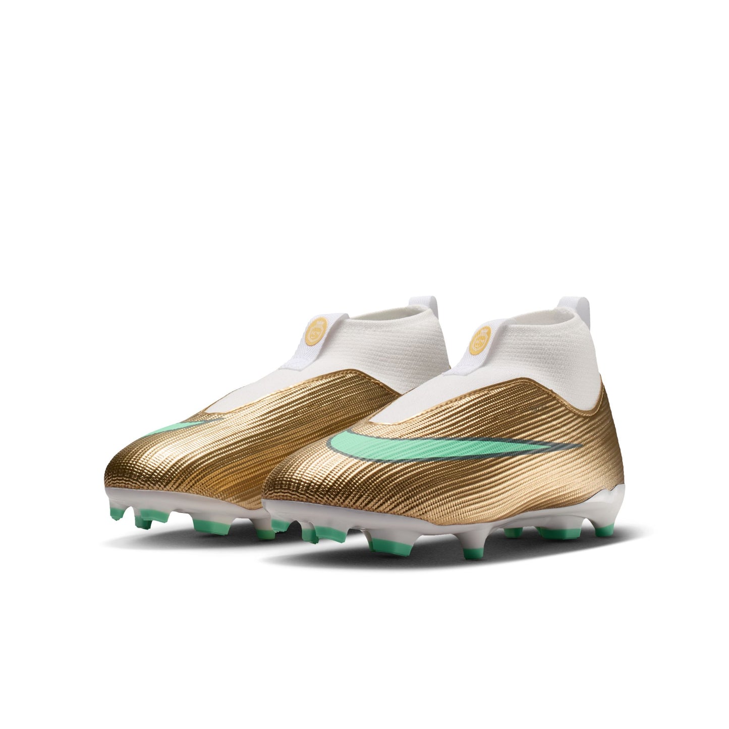 Nike Junior Kylian Mbappe Mercurial Superfly 11 Academy FG Firm Ground Soccer Cleat - Metallic Gold/Green Glow