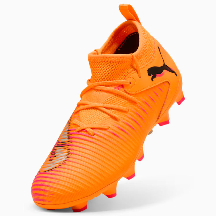 Puma Junior Future 8 Match FG/AG Firm Ground Soccer Cleat - Heat Fire/Black/Ravish
