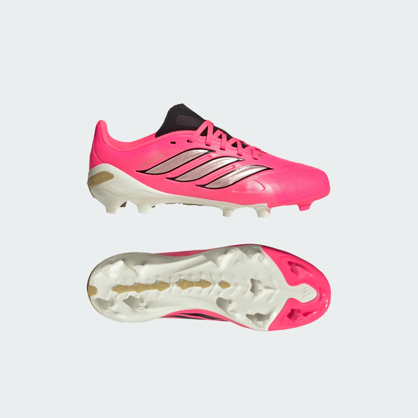 Adidas Junior Predator League FG Firm Ground Soccer Cleats - Solar Turbo/Thermal Chrome/Core Black