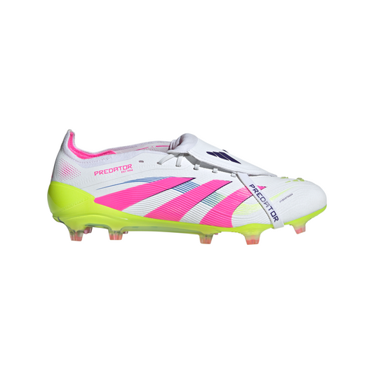 Adidas Predator Elite Fold-Over Tongue FG Firm Ground Soccer Cleat - Cloud White/Lucid Pink/Lucid Lemon