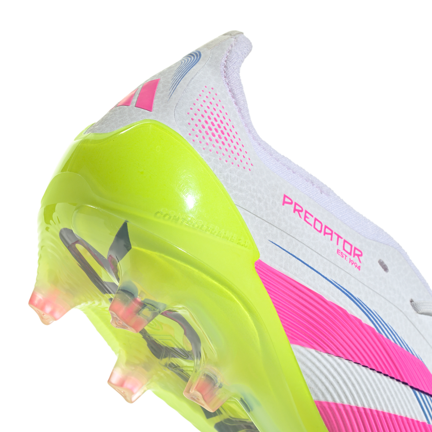 Adidas Predator Elite Fold-Over Tongue FG Firm Ground Soccer Cleat - Cloud White/Lucid Pink/Lucid Lemon