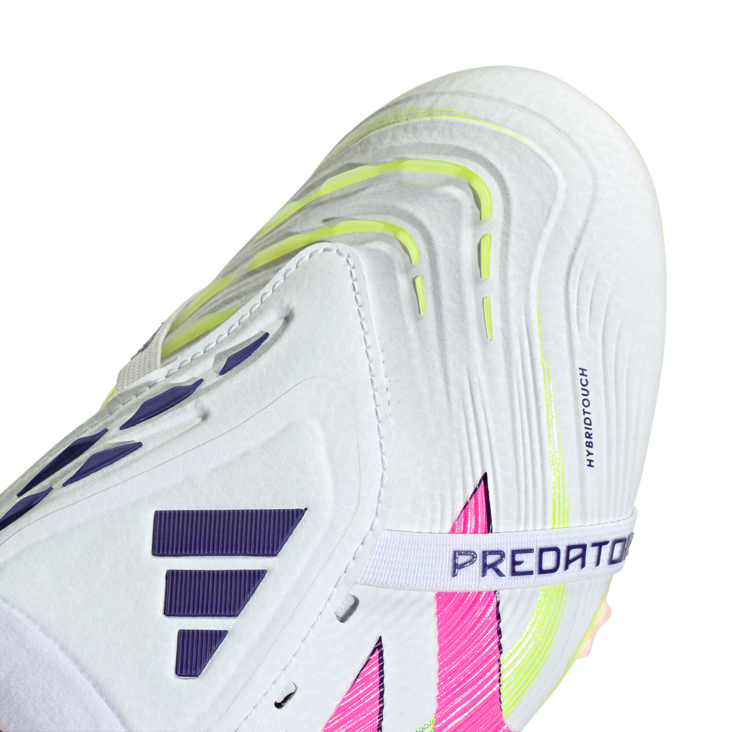 Adidas Predator Elite Fold-Over Tongue FG Firm Ground Soccer Cleat - Cloud White/Lucid Pink/Lucid Lemon