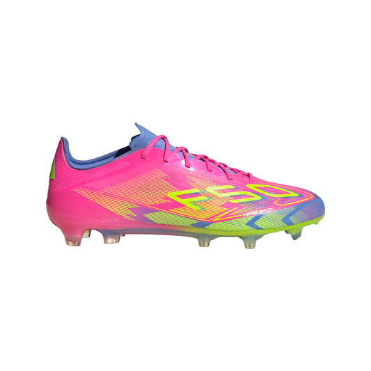Adidas F50 Elite FG Firm Ground Soccer Cleat - Lucid Pink/Lucid Lemon/Blue Fusion