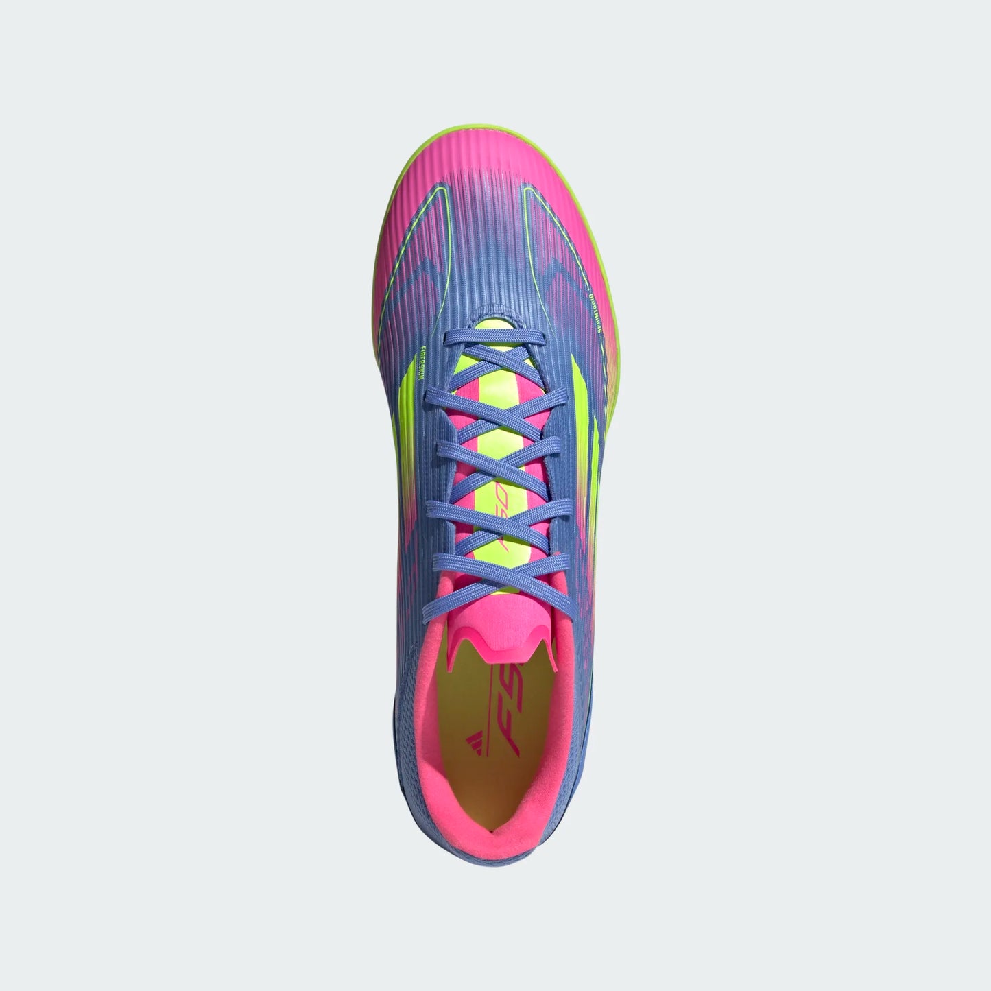 Adidas F50 League TF Turf Soccer Cleat - Blue Fusion/Lucid Lemon/Lucid Pink