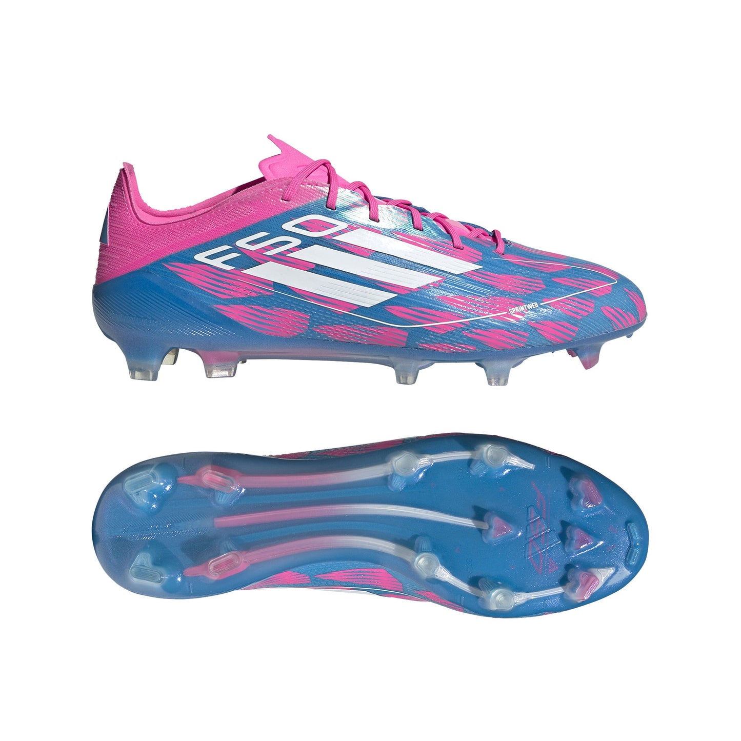 Adidas F50 Elite FG Firm Ground Soccer Cleat - Solar Blue/White/Solar Pink