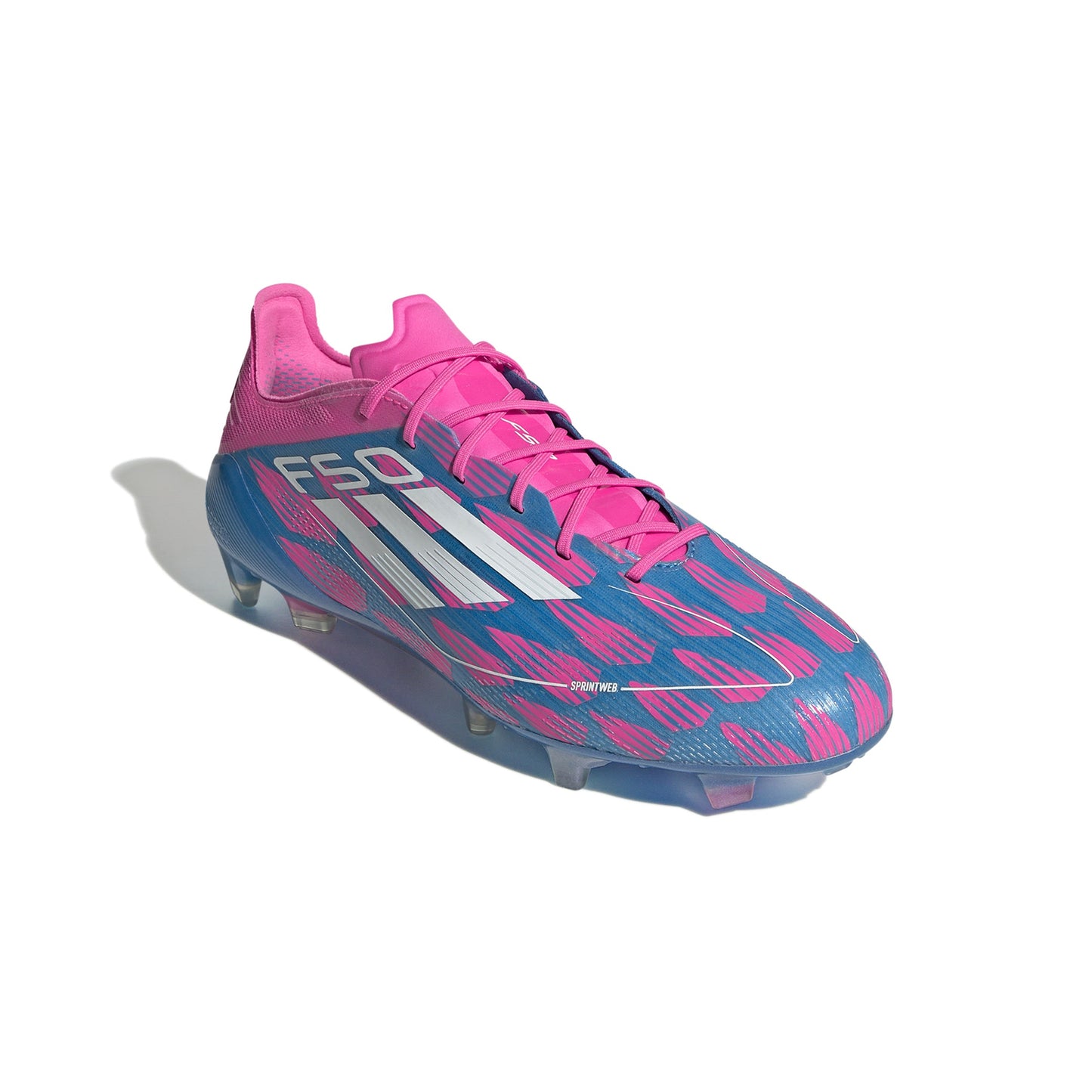 Adidas F50 Elite FG Firm Ground Soccer Cleat - Solar Blue/White/Solar Pink