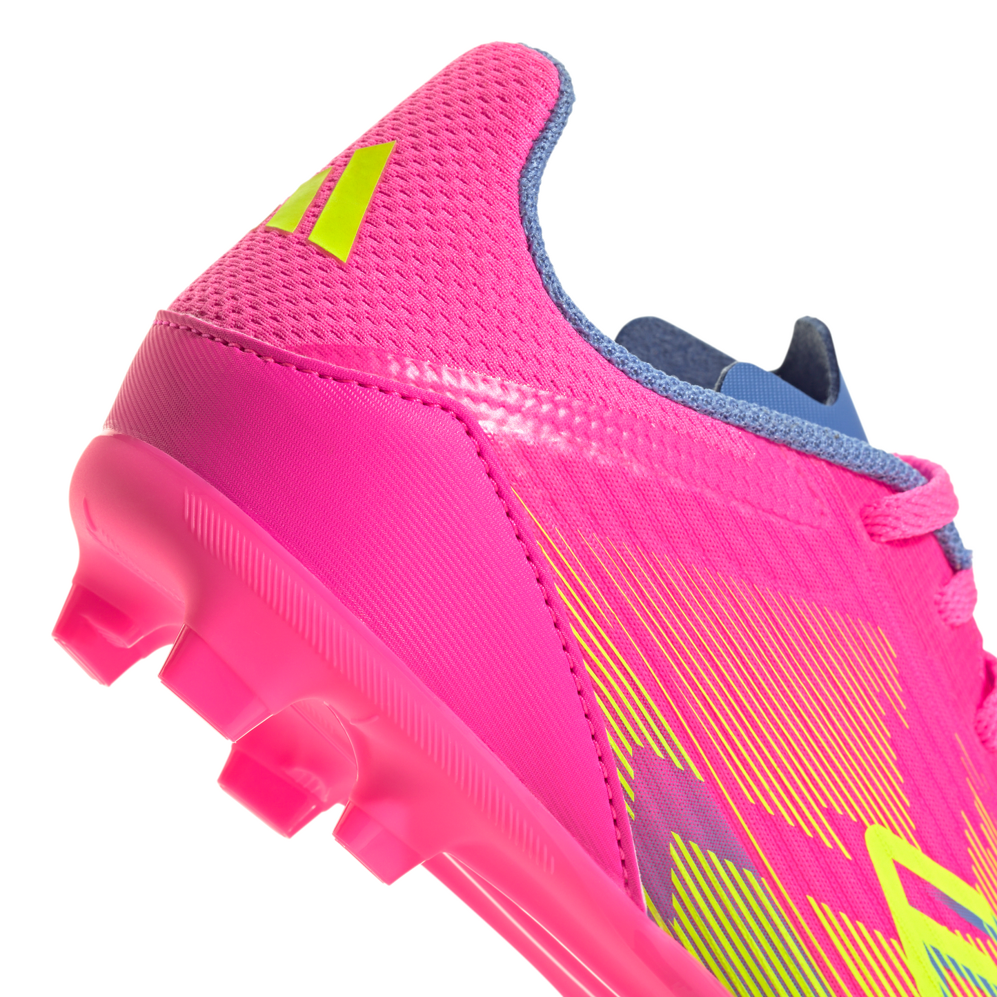 Adidas Junior F50 League FG Firm Ground Soccer Cleat - Lucid Pink/Lucid Lemon/Blue Fusion