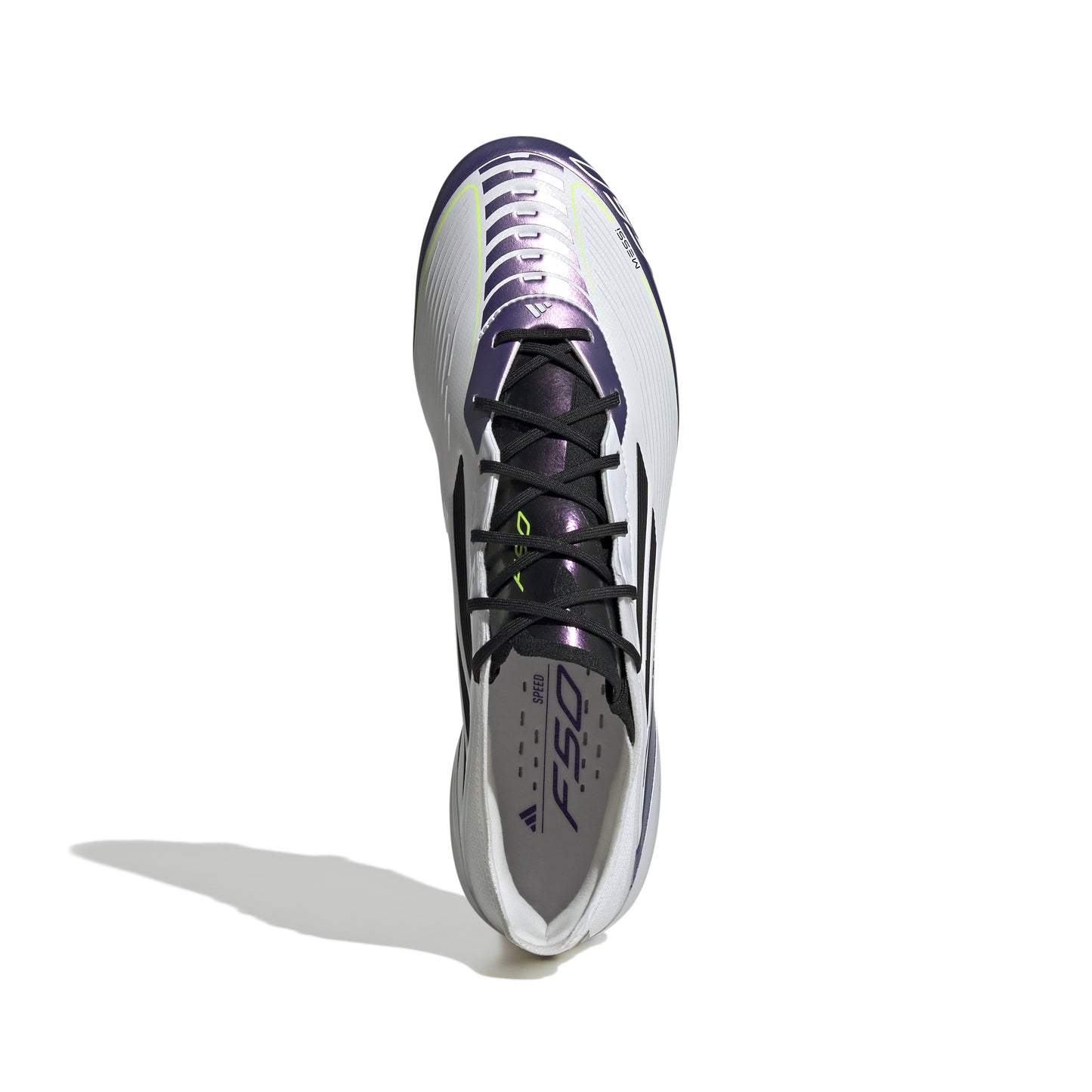 Adidas Messi F50 Elite FG Firm Ground Soccer Cleat - White/Core Black/Unity Purple