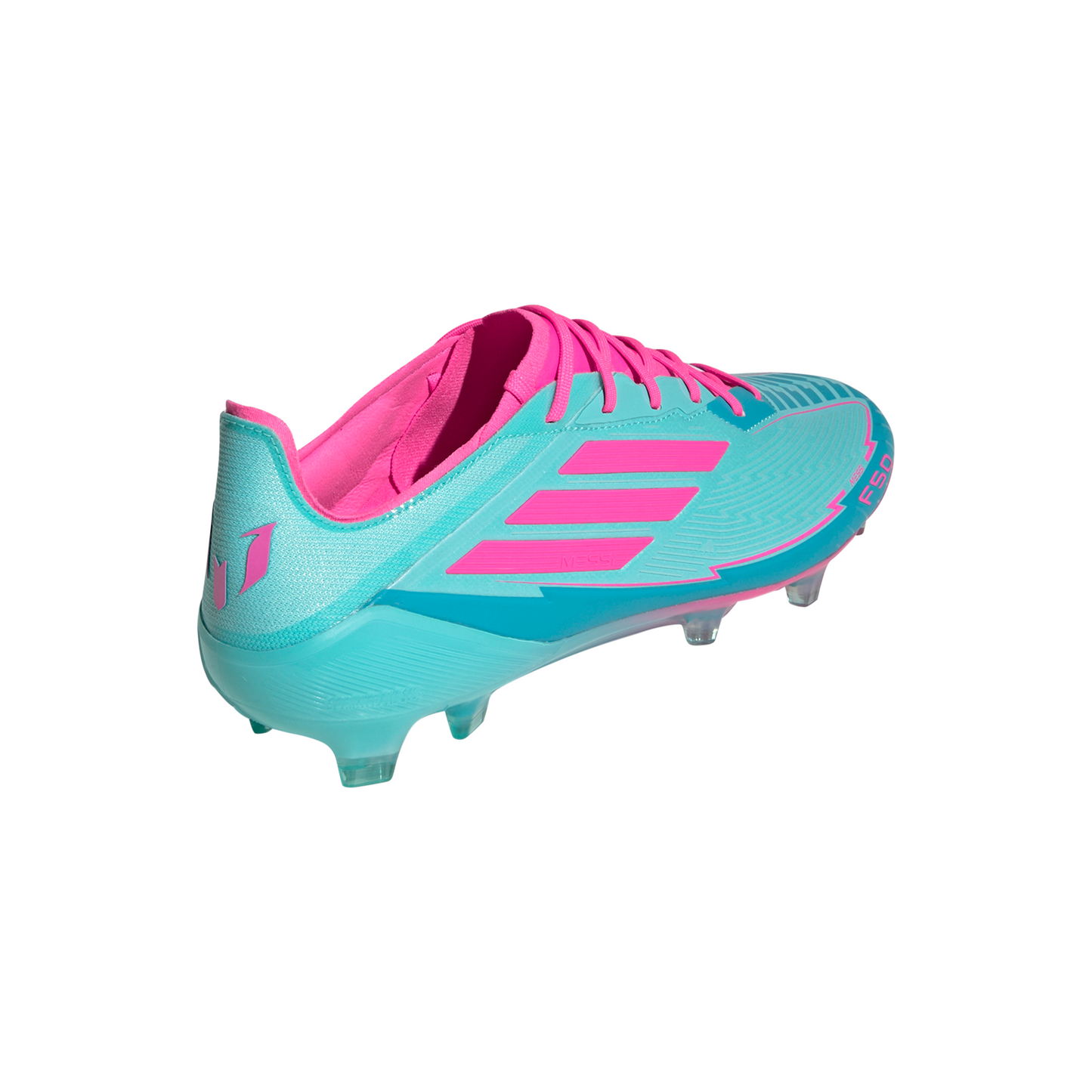 Adidas Messi F50 Elite FG Firm Ground Soccer Cleat - Flash Aqua/Lucid Pink/Lucid Cyan